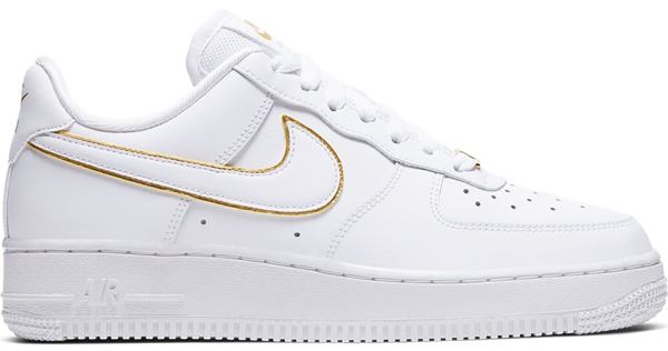 nike air force 1 white metallic gold