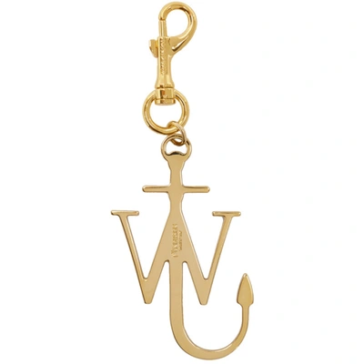 Jw Anderson Gold Anchor Keychain In 120 Gold