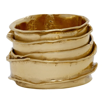 Emanuele Bicocchi Gold Textured Ring