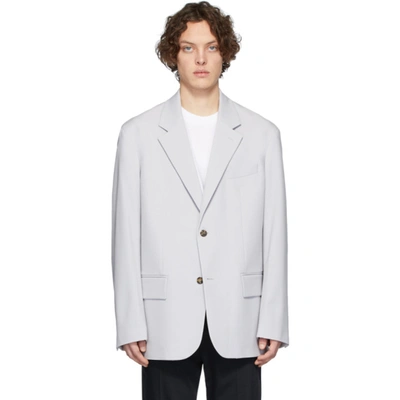 Joseph Grey Wool David Blazer In 0070 Stone