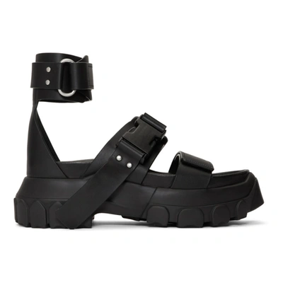 Rick Owens Black Hiking Spartan Sandals