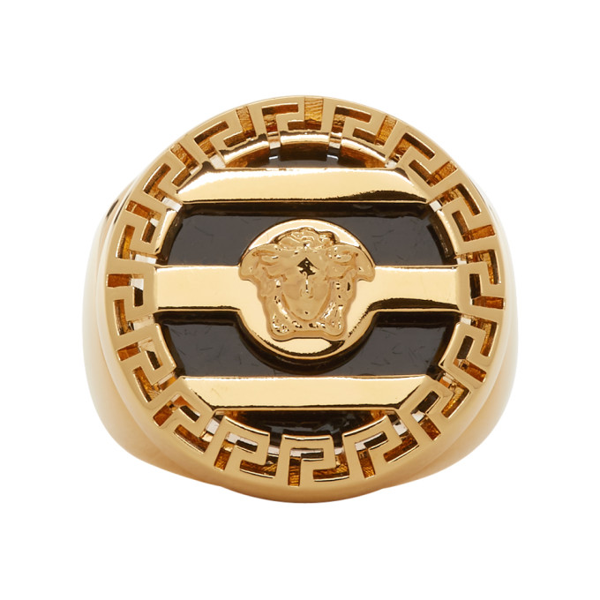 Versace Medusa Ring In D410 Gold | ModeSens