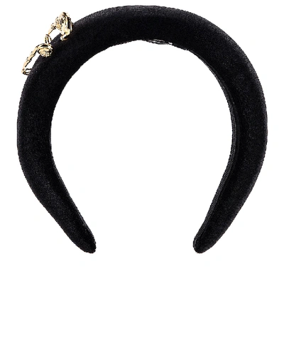 Versace Pin Headband In Black