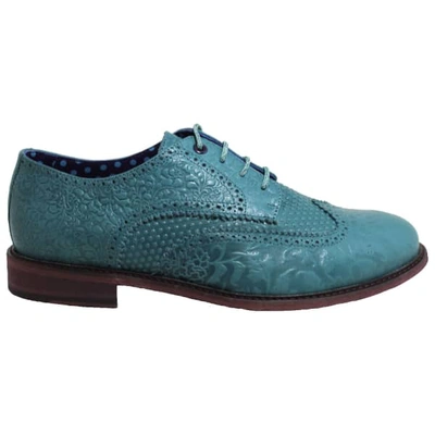Lords Of Harlech Follie Brogue In Teal