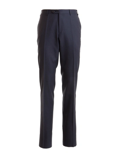 Corneliani Wool Trousers In Dark Grey