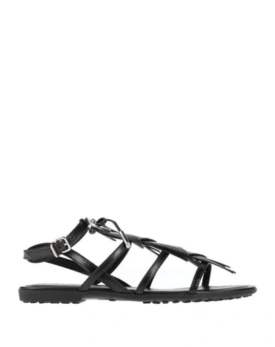 Tod's Sandals In Black