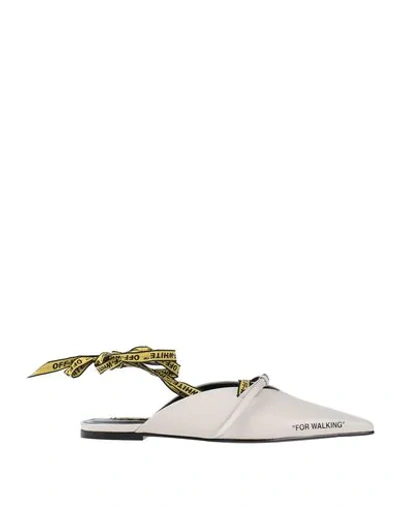 Off-white Ballet Flats In Ivory