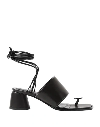 Ellery Toe Strap Sandals In Black