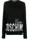 Moschino Couture Over Sweatshirt With Maxi Print In Black