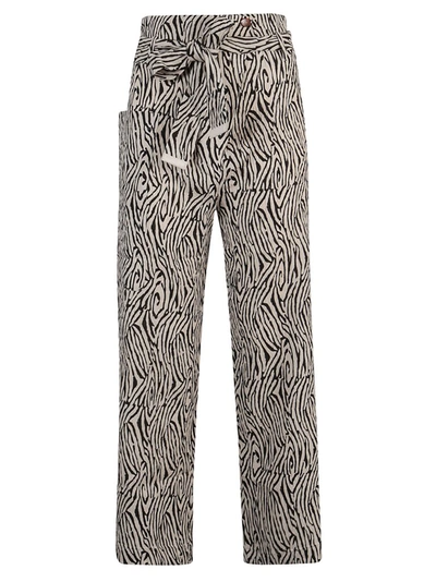 Nanushka Pantalone Fisherman Style Marlin In Zebra Block Print