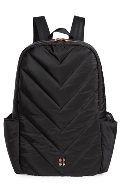 Sweaty Betty Icon Quilted Black Backpack SWEATY BETTY Icon Luxe Kit Bag | endource main image 4