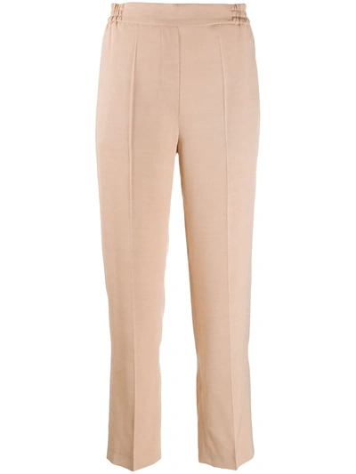 Etro Elasticated Straight Leg Trousers In Neutrals