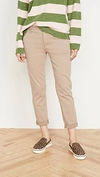 Ag Caden Crop Twill Trousers In Parched Trail