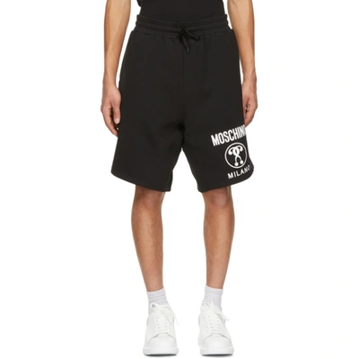 Moschino Black & White Double Question Mark Shorts