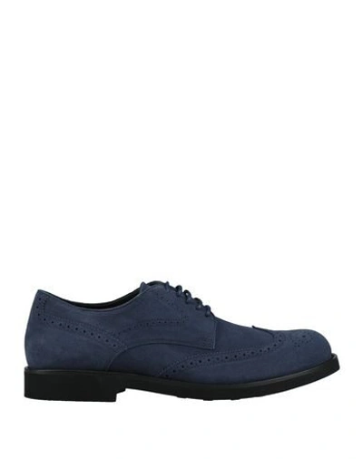 Tod's Lace-up Shoes In Slate Blue