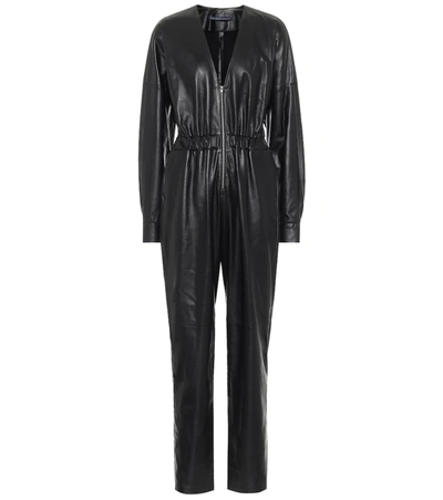 Zeynep Arcay Leather Jumpsuit In Black