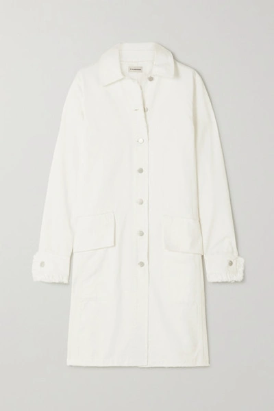 By Malene Birger + Net Sustain Magdelena Frayed Organic Denim Coat In White