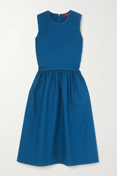 Sies Marjan Violetta Cotton-blend Canvas Dress In Blue