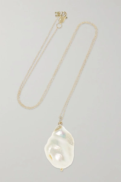 Mateo 14-karat Gold, Pearl And Diamond Necklace