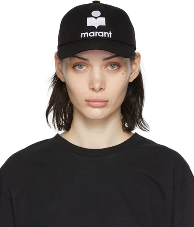 Isabel Marant Tyron Embroidered Cotton-canvas Baseball Cap In Black