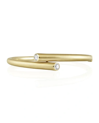 Carelle Whirl 18k Yellow Gold Diamond Bypass Bracelet