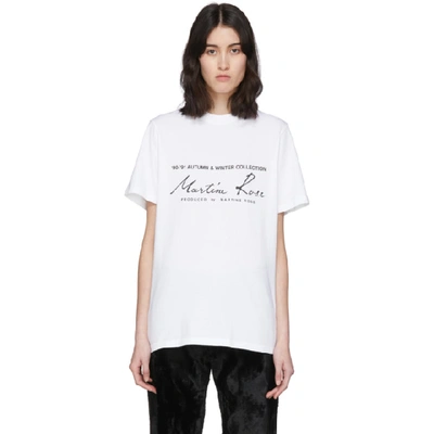 Martine Rose 白色 Classic T 恤 In White