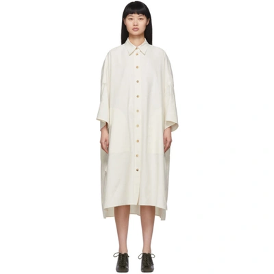 Joseph Baker Cotton-blend Cropped-sleeve Shirt Dress In White