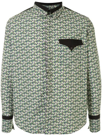 Paco Rabanne Floral-print Cotton-poplin Shirt In Multicolour