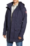 Canada Goose Crew Trench Jacket With Removable Hood In Admiral Navy