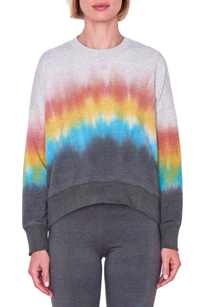 Sundry Gradient Tie-dye Crewneck Sweatshirt In Grey