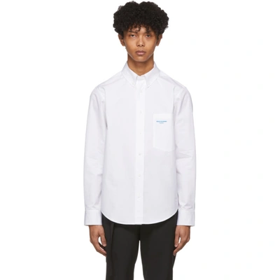 Wooyoungmi White Logo-embroidered Cotton Shirt In 812w White