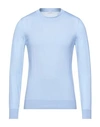 Sandro Merino Wool Crewneck Sweater In Sky Blue