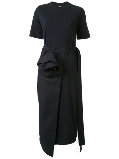 Goen J Tie Waist T-shirt Dress In Black