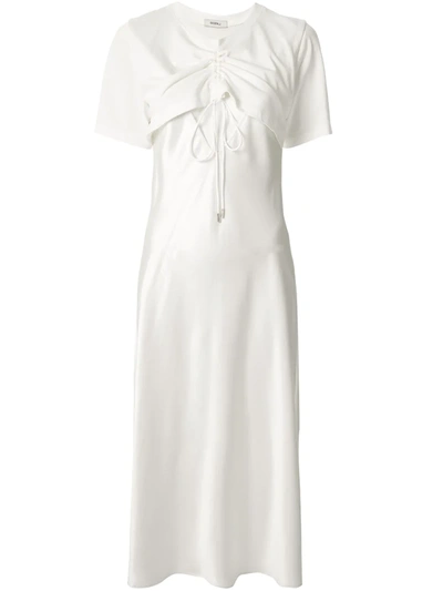 Goen J Cutout Detail Flared Dress In White