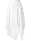 Goen J Overlay Mesh Lace Skirt In White