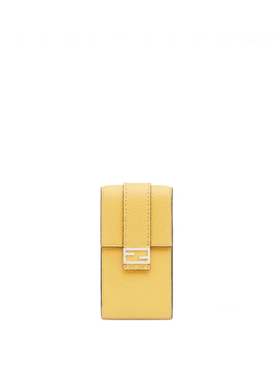 Fendi Baguette Phone Case In Yellow