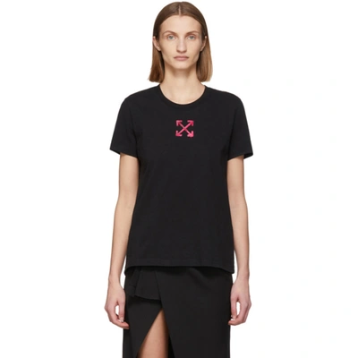 Off-white 黑色 And 粉色 Arrows T 恤 In Black