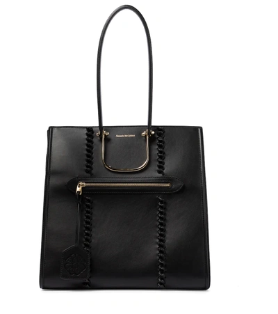 Alexander Mcqueen The Tall Story Tote Bag In Black