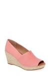 Gentle Souls By Kenneth Cole Women's Charli A-line 2 Espadrille Wedges Women's Shoes In Bright Pink Leather