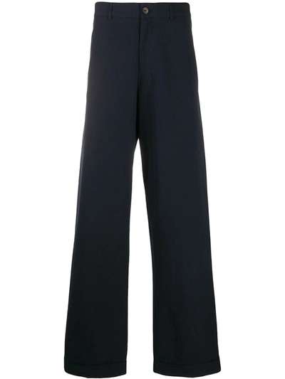 Société Anonyme Tailored Straight-leg Trousers In Blue