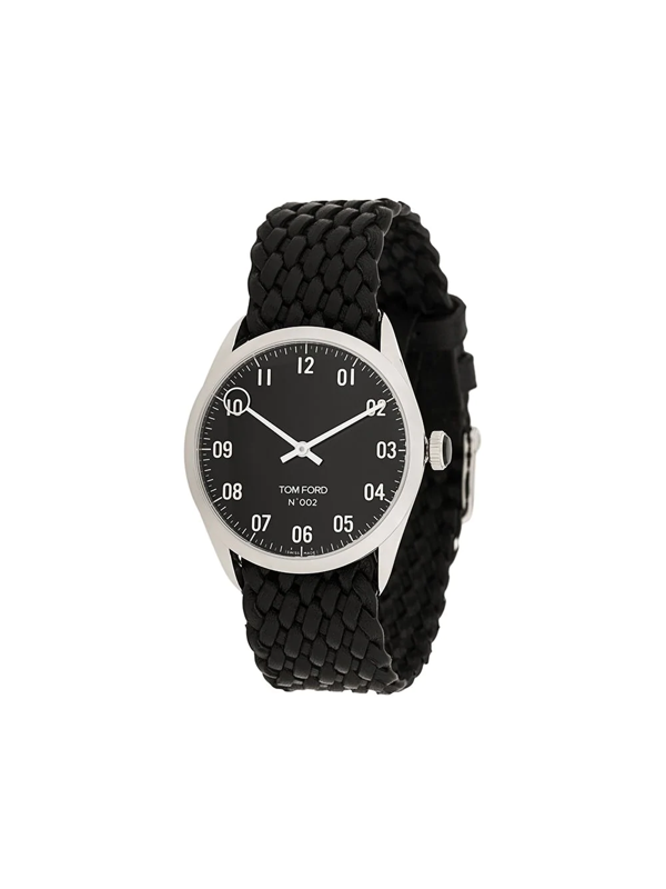 Tom Ford Watches 002 Round 38mm In Glossy Black ModeSens