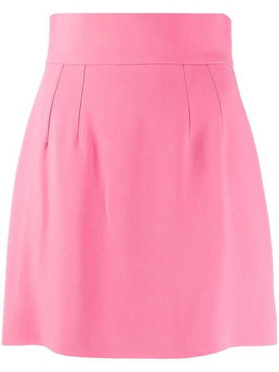 Dolce & Gabbana High-waisted Short Skirt In Pink