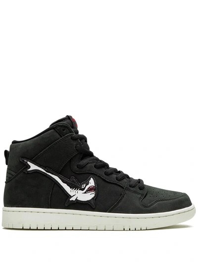 Nike Sb Dunk High Trainers In Black