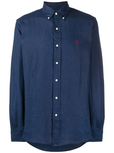 Polo Ralph Lauren 条纹格子衬衫 In Blue