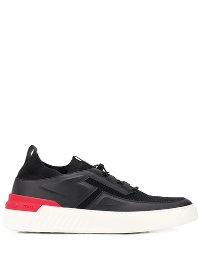 Tod's No_code Leather Low-top Sneakers In Black