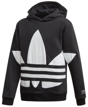 adidas originals hooded jacket with monochrome trefoil logo back