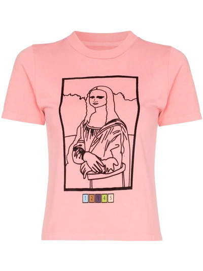 Maisie Wilen Mona Lisa Print T-shirt In Blue