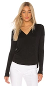 Rag & Bone The Knit Vee Long Sleeve Tee In Black