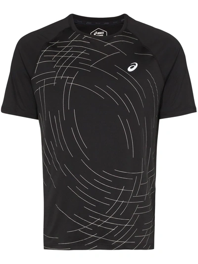 Asics Black Run Night Printed T-shirt