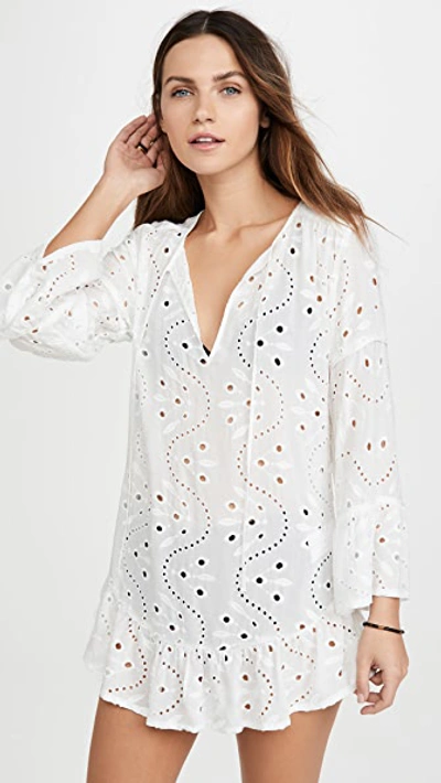 Vix Swimwear Lace Cover-up Tunic In White